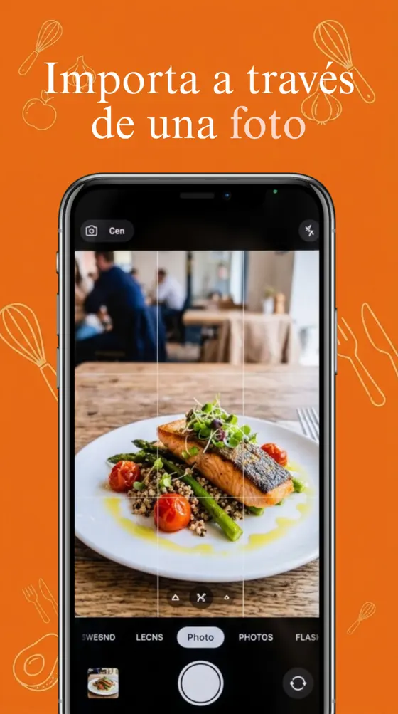 Importar una receta a partir de la foto de un plato.